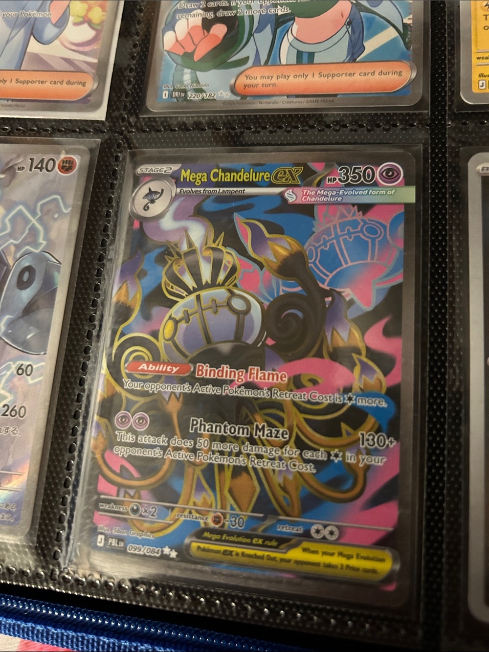 Pokemon Mega Chandelure EX Holo - Black, Purple, Gold